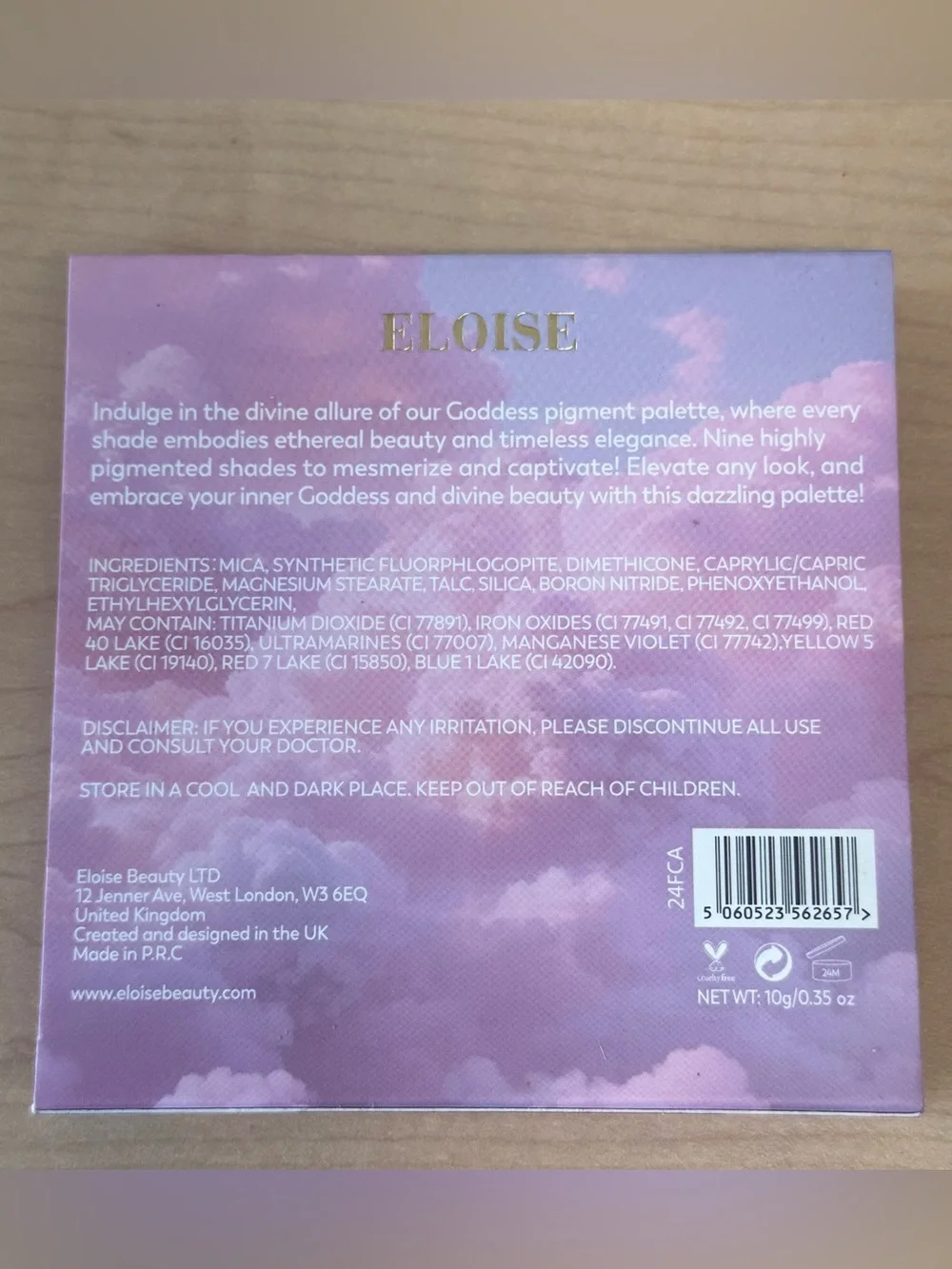 NEW Eloise Goddess Eyeshadow Pallet, 9 Colors